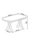 Hanah Home Mesa de Comedor Zae - Mármol Negro y Cromo